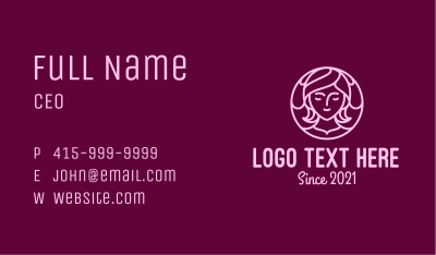 Minimalist Teenage Girl Business Card Image Preview
