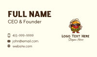 Playful Burger Cartoon Business Card Design