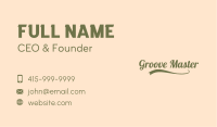 Round Script Business Wordmark Business Card Image Preview