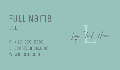 Luxury Fashion Lettermark Business Card Image Preview