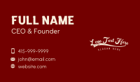 Classic Retro Wordmark Business Card Preview