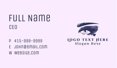 Heart Eye Eyelashes  Business Card Image Preview