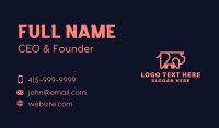 Simple Geometric Pig Business Card Design