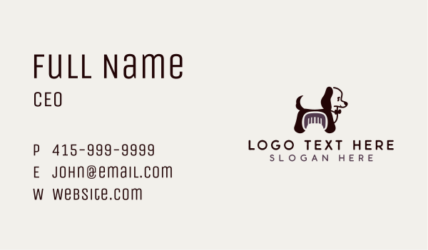 Dog Pup Grooming Business Card Design Image Preview