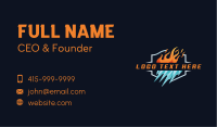 Flame Iceberg Cooling Heating Business Card Design