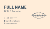 Vintage Retro Wordmark Business Card Image Preview