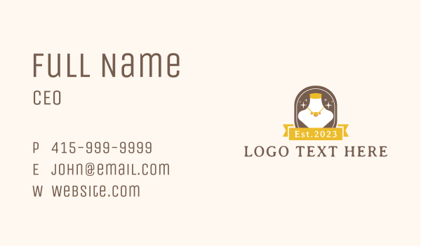 Fashion Jewelry Store  Business Card Design Image Preview