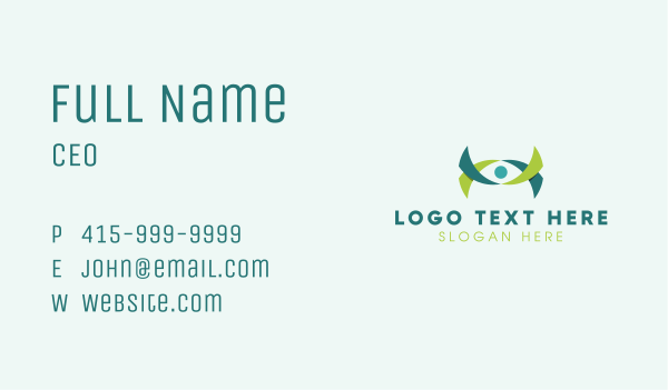 Ribbon Eye Vision Business Card Design Image Preview