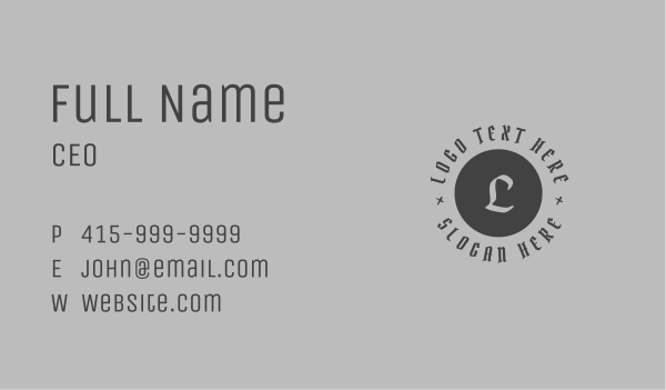 Gray Circle Business Business Card Design Image Preview