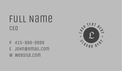 Gray Circle Business Business Card Image Preview