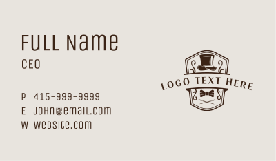 Fashion Hat Bowtie Business Card Image Preview
