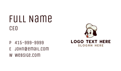 Dog Chef Mascot Business Card Image Preview