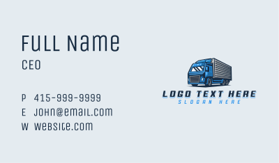 Truck Logistics Vehicle Business Card Image Preview