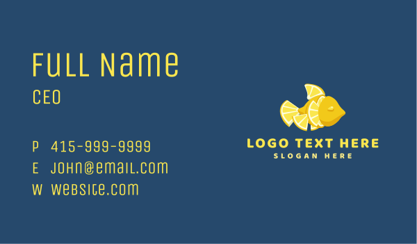 Lemon Fish Business Card Design Image Preview