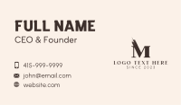 Letter M Beauty Shop Business Card Design