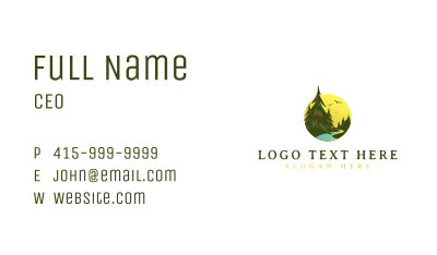 Pine Tree River Business Card Image Preview