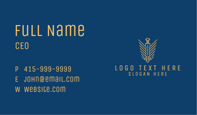 Dagger Wings Emblem Business Card Image Preview