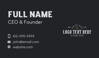 Gothic Brand Wordmark  Business Card Design