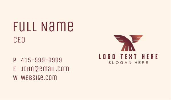 Eagle Wing Letter T Business Card Design Image Preview