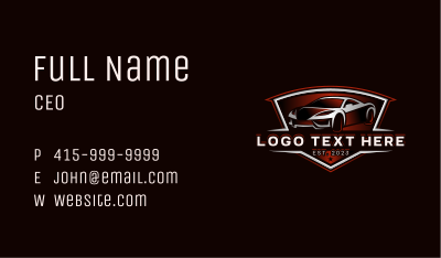 Mechanical Garage Detailing Business Card Image Preview