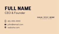 Generic Elegant Wordmark  Business Card Image Preview