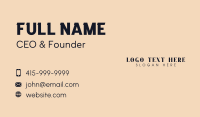 Generic Elegant Wordmark  Business Card Design
