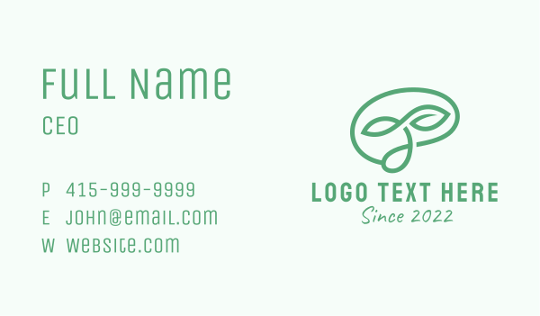 Seedling Herb Gardening  Business Card Design Image Preview