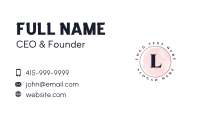 Classy Round Watercolor  Business Card Design