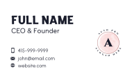 Classy Round Watercolor  Business Card Image Preview