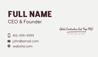 Underline Fashion Wordmark Business Card Image Preview