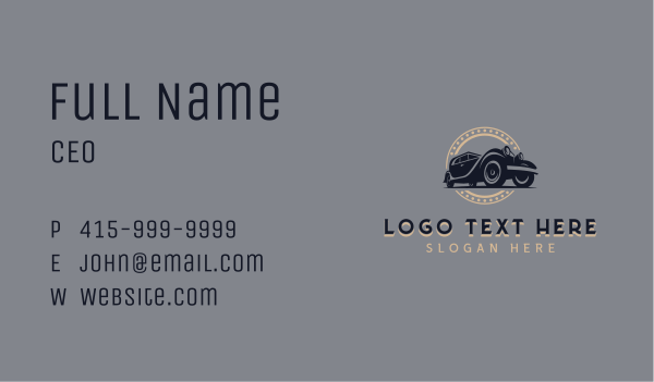 Vehicle Car Detailing Business Card Design Image Preview