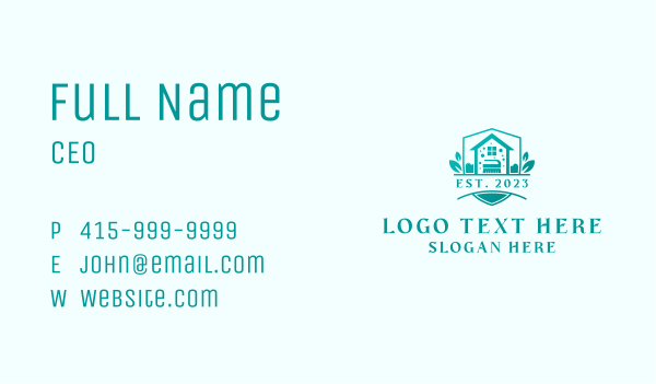 Eco Home Cleaning Brush Business Card Design Image Preview