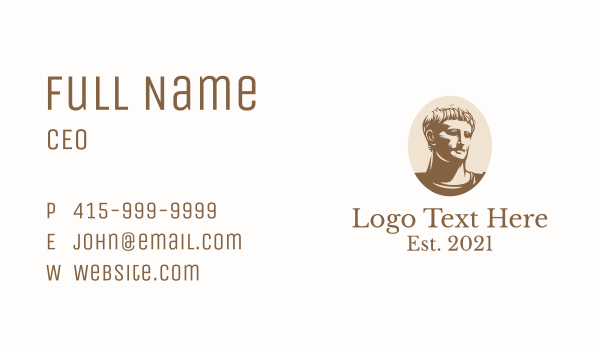 Ancient Roman Emperor  Business Card Design Image Preview