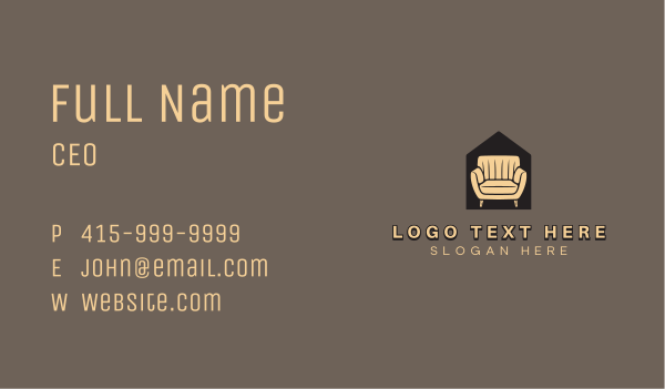 Seat Chair Upholstery Business Card Design Image Preview