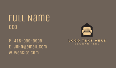 Seat Chair Upholstery Business Card Image Preview
