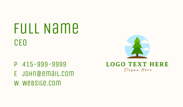 Nature Tree Park Business Card Design Image Preview
