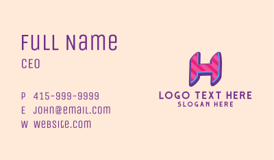 Pop Graffiti Art Letter H Business Card Image Preview