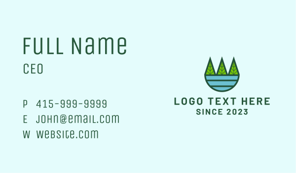 Nature River Forest Business Card Design Image Preview