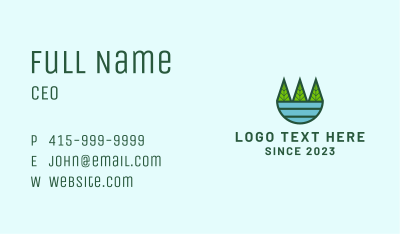 Nature River Forest Business Card Image Preview
