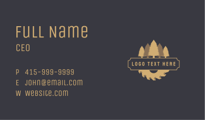 Tree Saw Woodcutter Business Card Image Preview