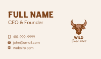 Brown Wild Bull Business Card Image Preview