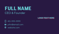 Cyber Overlap Wordmark Business Card Design