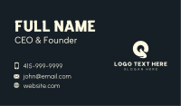 Stylish Brand Cursive Letter Q Business Card Image Preview