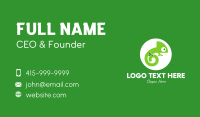 Green Spiral Chameleon Business Card Design