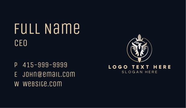 Imperial Eagle Crown Business Card Design Image Preview