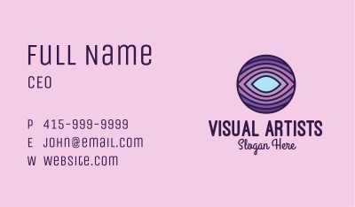 Visual Eye Optical Illusion  Business Card Image Preview