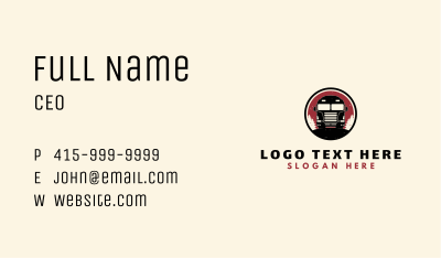 Vintage Trucking Logistics Business Card Image Preview