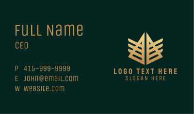 Gold Egypt Pyramid  Business Card