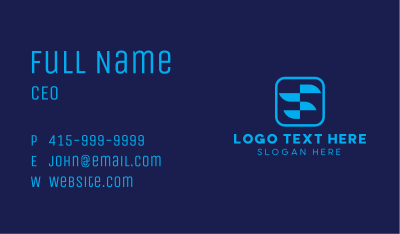 Letter F Tech Startup Business Card Image Preview
