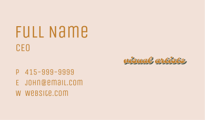 Artistic Vintage Wordmark Business Card Image Preview